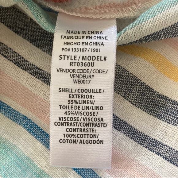 Splendid / Gray Malin striped Linen button down shirt - Picture 12 of 15